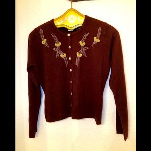 Free People beaded cropped cardigan